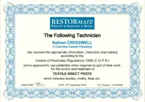 Certification for RESTORmate